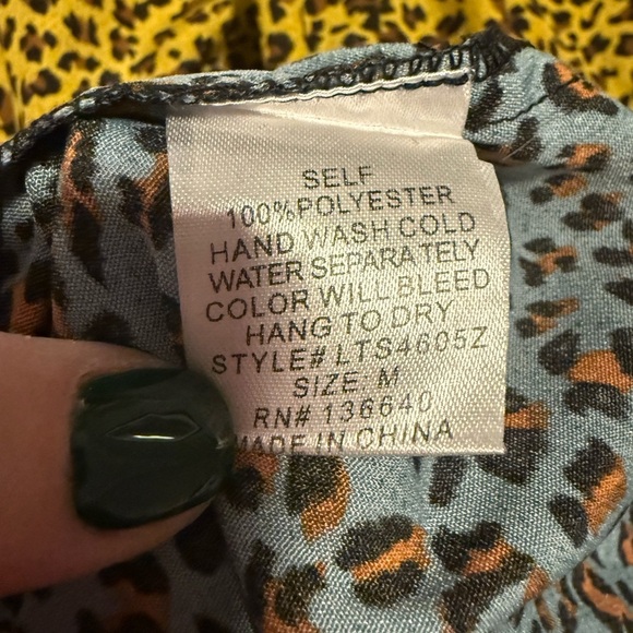 L’ATISTE Leopard Print Colorblock Long Skirt Medium - Picture 6 of 8